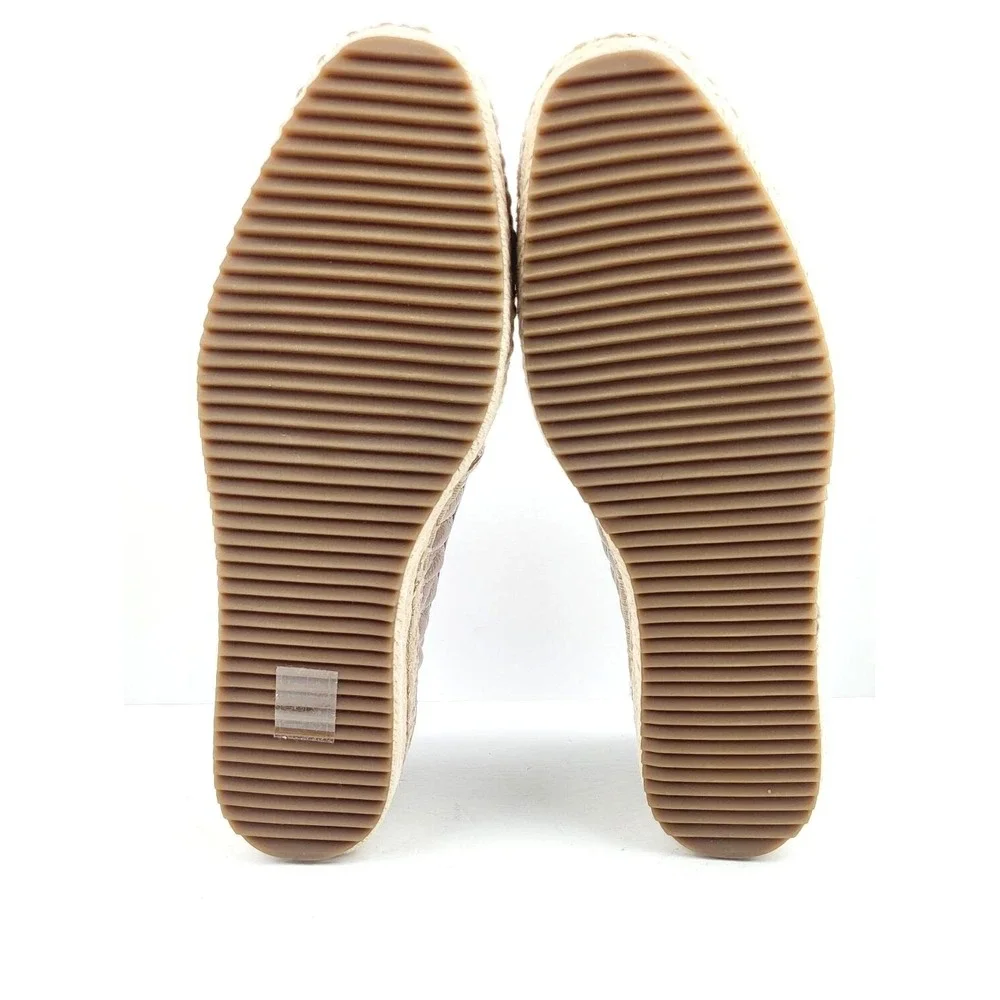 NWOT Karl Lagerfeld Quilted Rose Colored Espadrille Shoes - Size‎ 7.5
